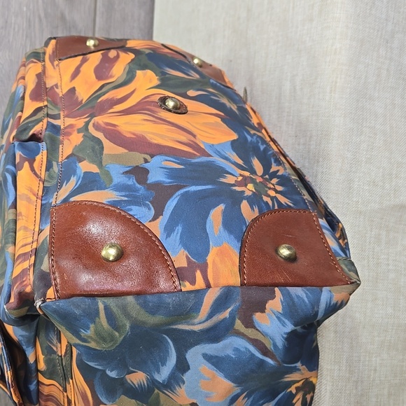 Patricia Nash Sorlana Floral Nylon Leather Tote Bag - Picture 5 of 16